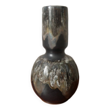 Designer ceramic vase from the 50s, bluish gray signature Jean-Marie Maure, handcrafted