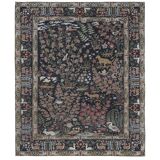 Vintage Caucasian Hunting Animal Pictorial Rug 9'2'' x 11'2''