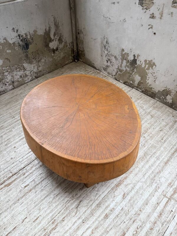 Table basse brutaliste « rondin » XL