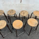 Set de 7 tabourets industriels