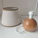 Wooden ball foot lamp