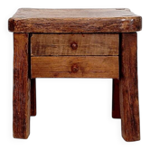 Tables de chevet ou table d'appoint rustiques en bois massif de style mid-century