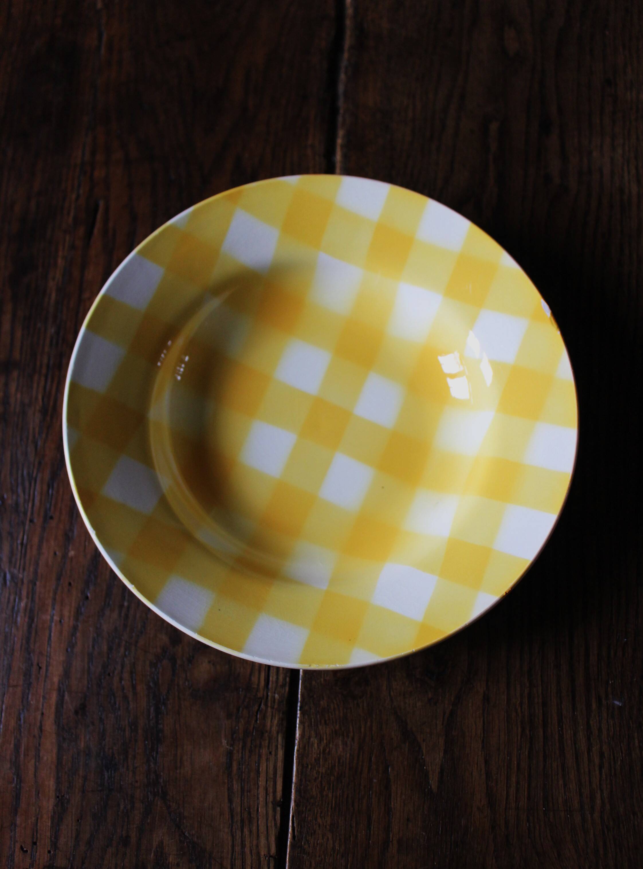 A Lot of 4 Yellow Orange Digoin Sarreguemines Scottish plates