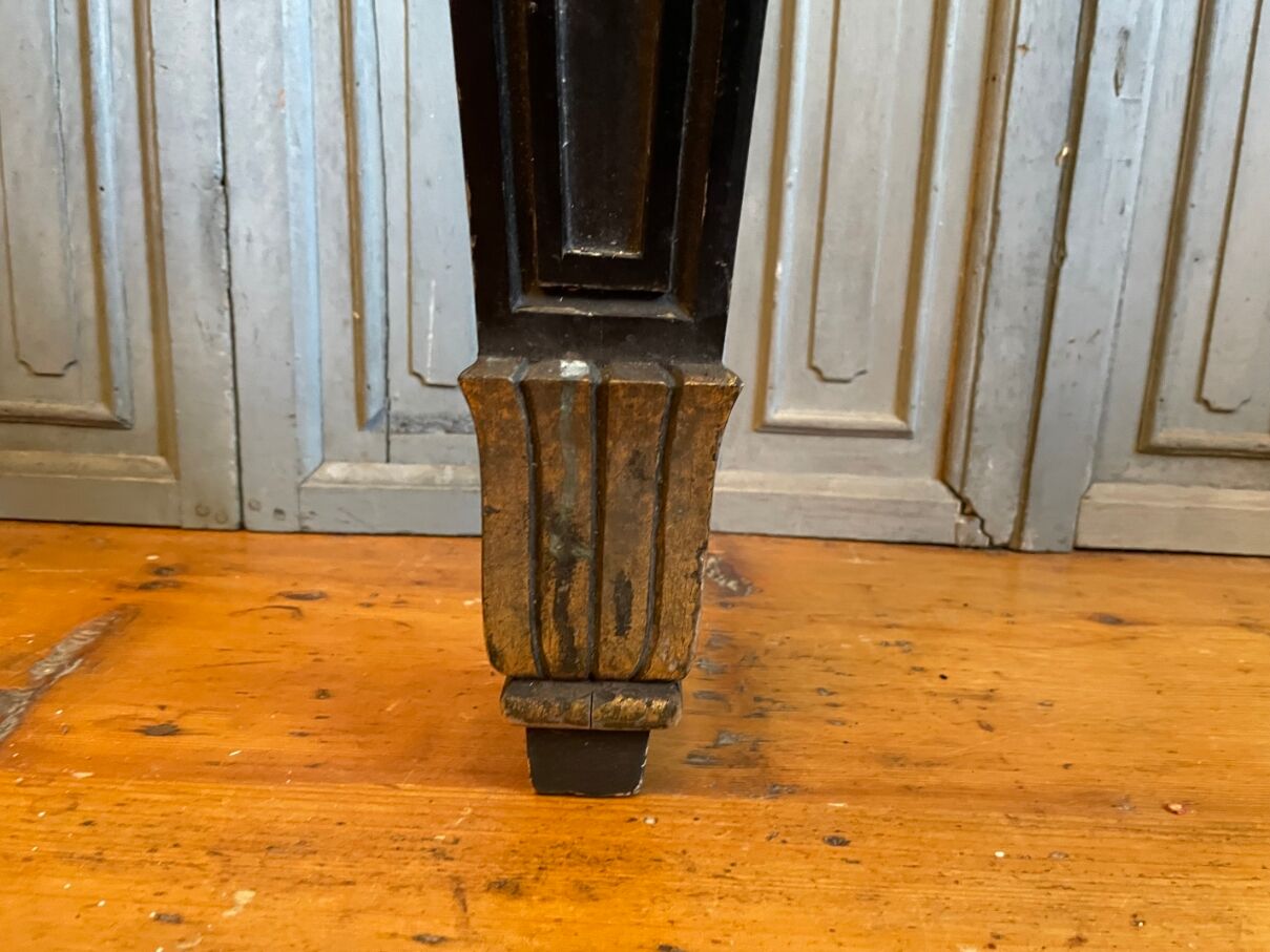 Half-moon console side table faux marble