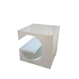 Table basse blanche Space Age, Italie années 1970