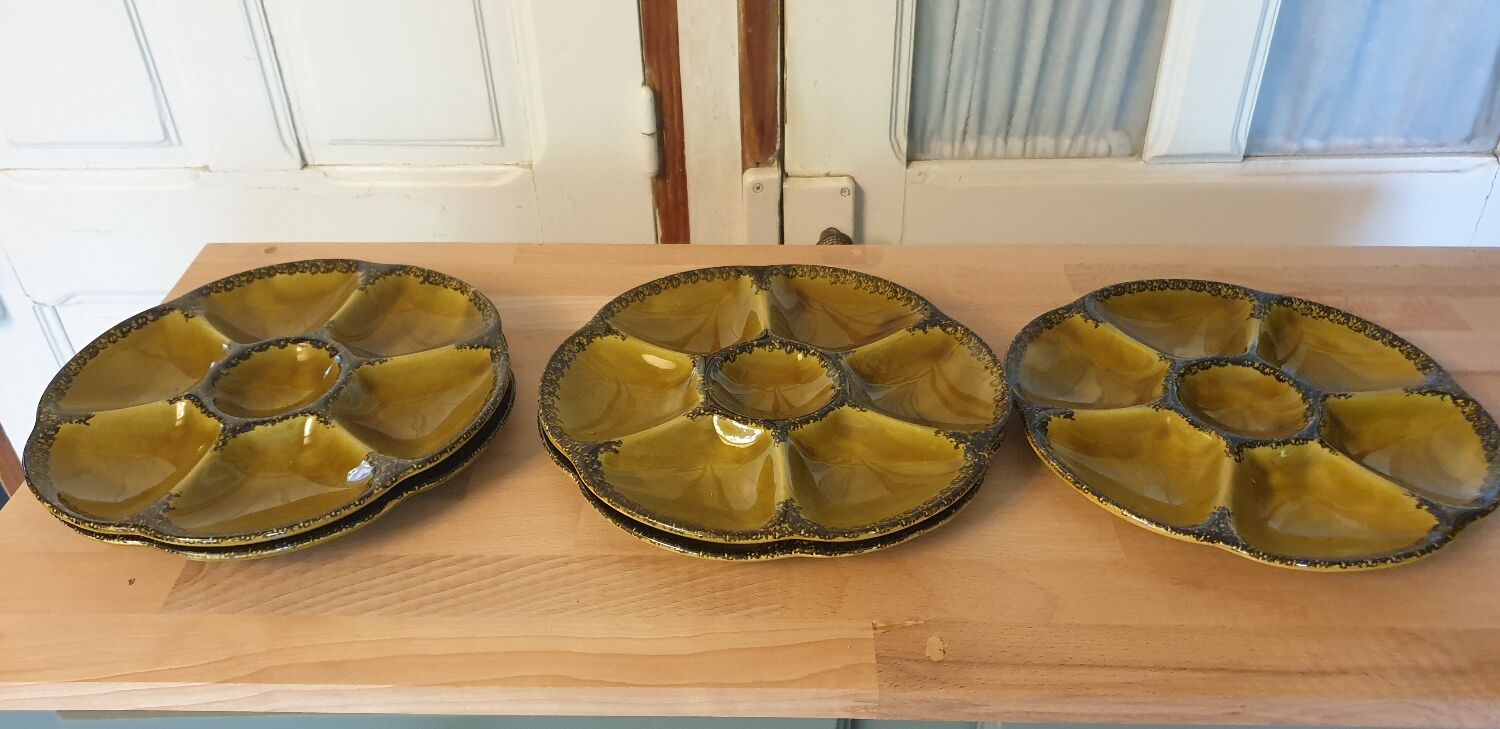 Gien oyster plates