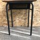 Old desk single desk child metal box + vintage wood tray #6