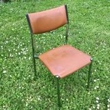 Set of 8 leatherette chairs 1970