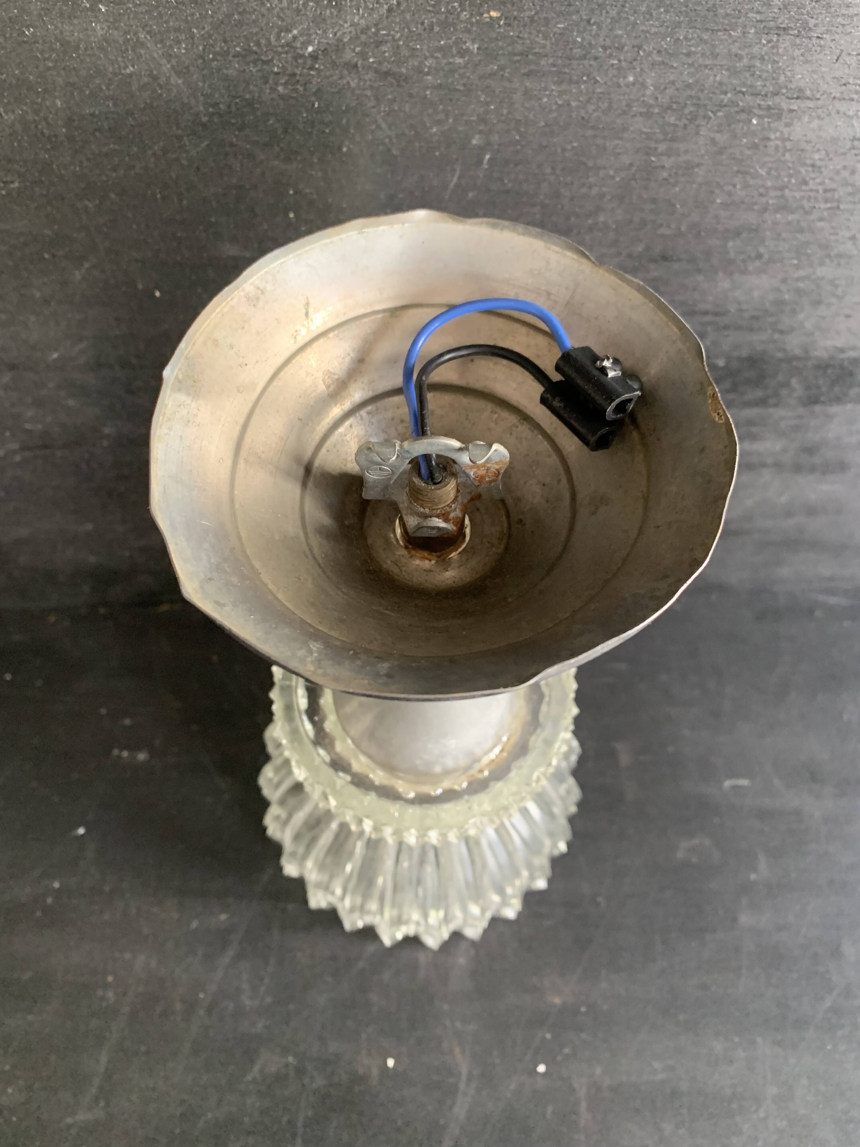 Cut glass and metal ceiling light, 1960s, Germany