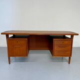 Scandinavian design desk Swiss Teack 70s vintage teak
