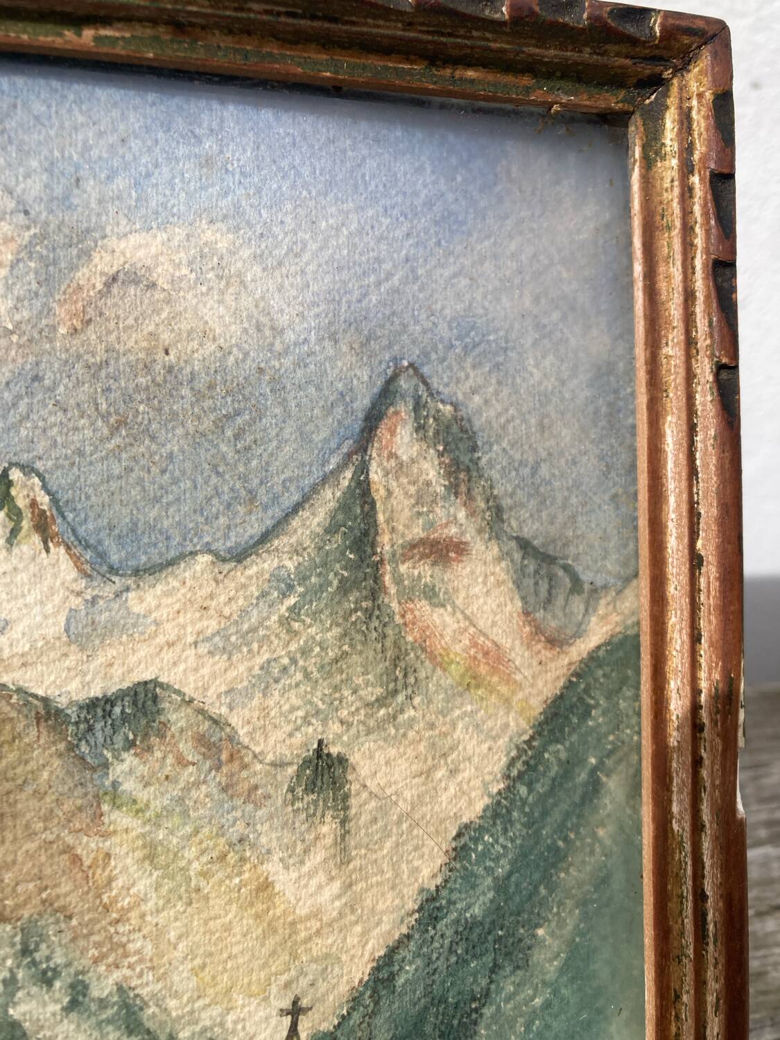 Tableau aquarelle sur papier de montagne