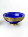 Art Deco French ceramic centerpiece bowl, hand-painted cobalt blue & gold, 20th century