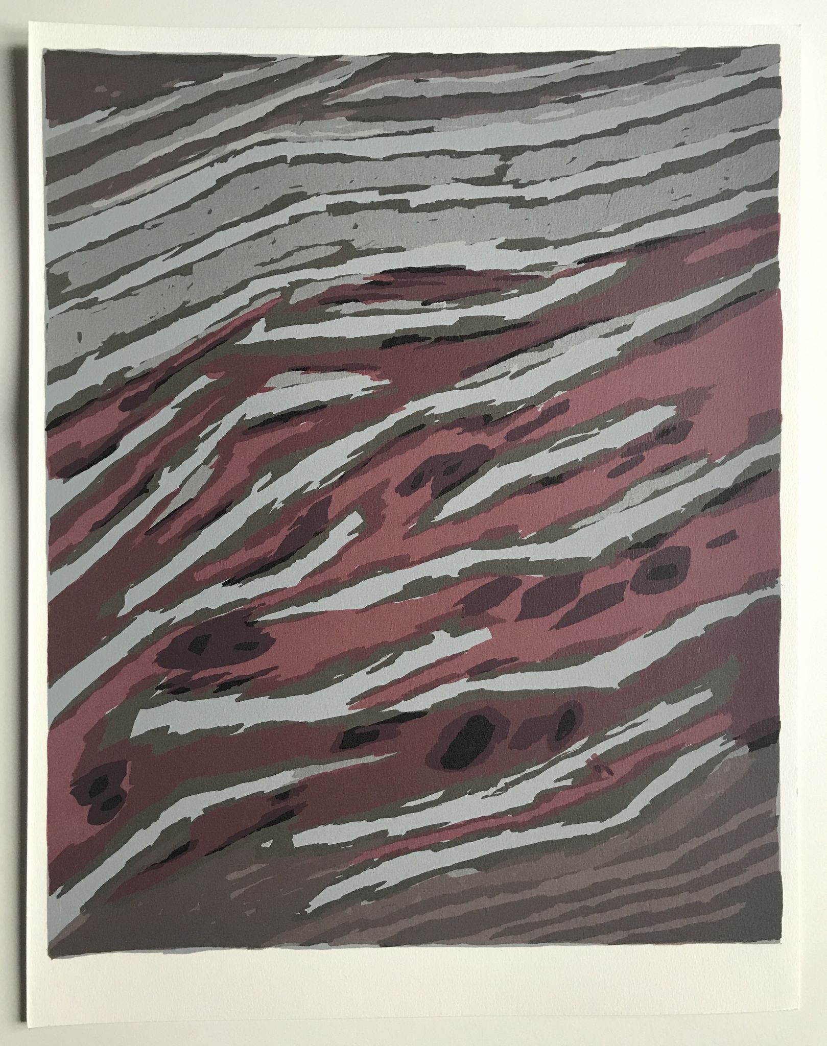 Lithographie originale sur vélin d'Arches de Raoul UBAC, Terrassements, 1978