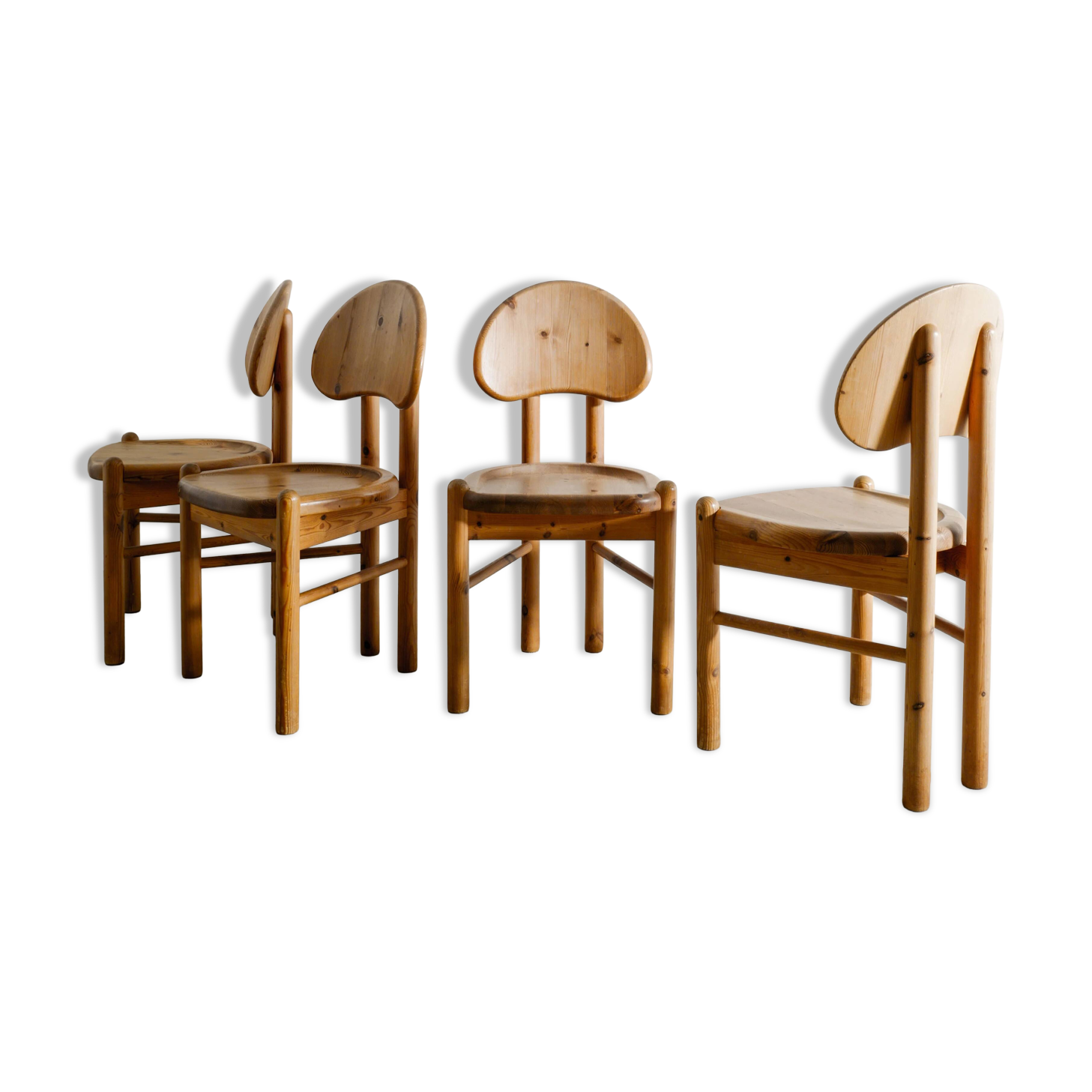 Vintage Danish Mid Century Wooden Dining chairs by Rainer Daumiller, 1970s