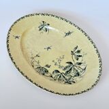 Large oval iron earth dish Gien