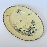 Large oval iron earth dish Gien