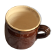 Old glazed creamer brown