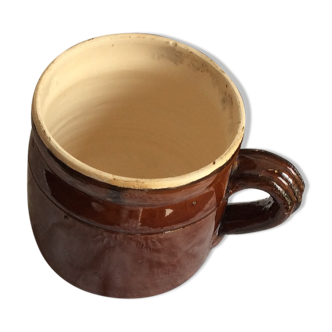 Old glazed creamer brown