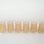 Set of six glasses, Italian design, 1960s, manufactured in Italy