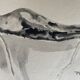 Black monochrome watercolor of a reclining woman signed