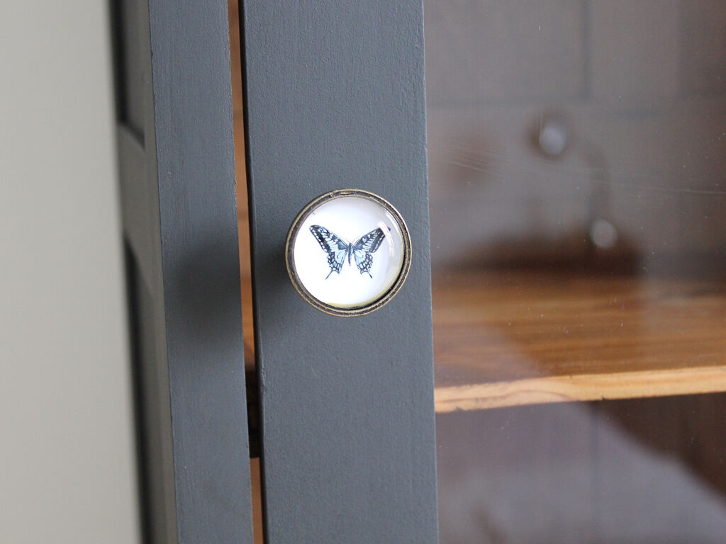 Old wooden wall showcase