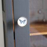 Old wooden wall showcase