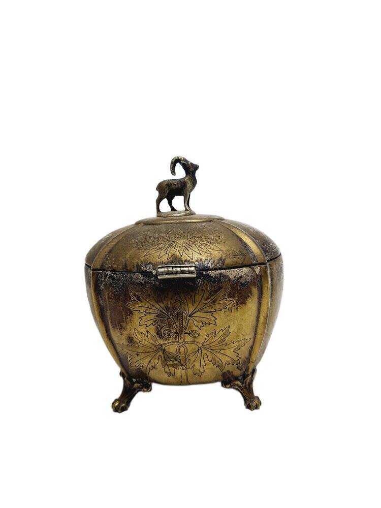 Art Nouveau sugar bowl from Szandrik, Hungary, 1890s