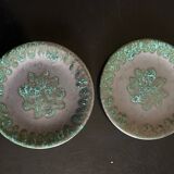 11 flat ceramic plates from Petit Massé Morvan.