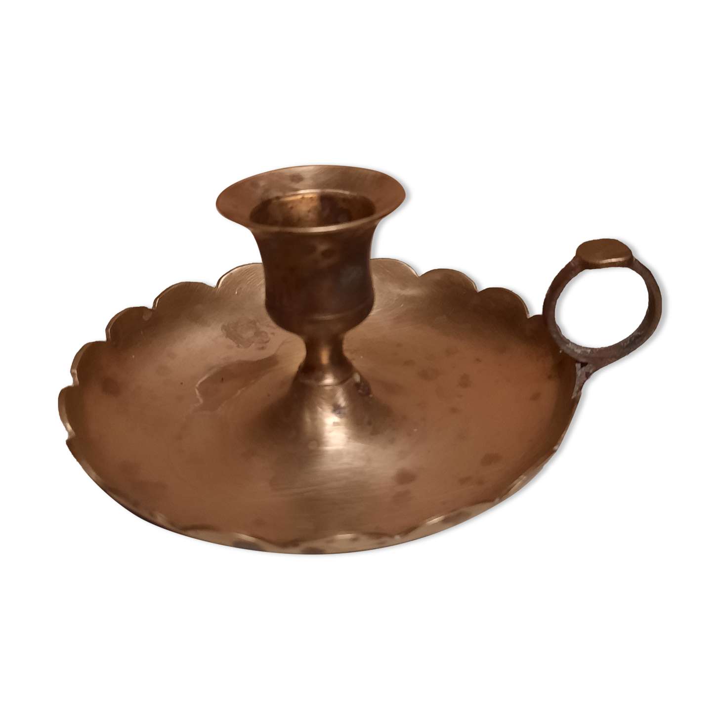 Golden hand candle holder