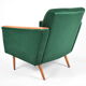 Original vintage armchair, 1960s, restored, green bottle velvet