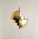 Vintage Danish Mid Century Louis Weisdorf "Multi Lite" Brass Pendant, 1960s