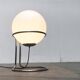Lampe boule sur pied en verre et chrome Space Age