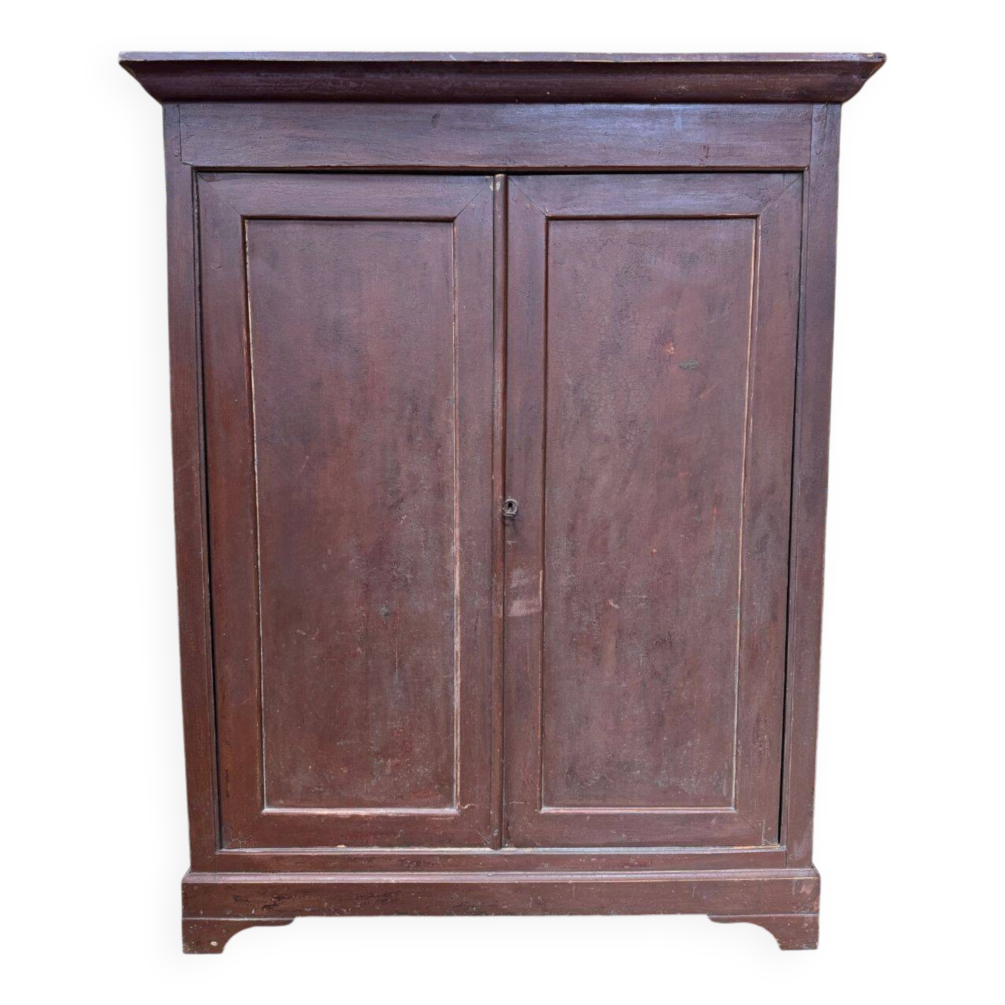 Antique Parisian wardrobe in solid wood