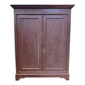 Antique Parisian wardrobe in solid wood
