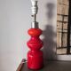 Vintage 70s red opaline table lamp
