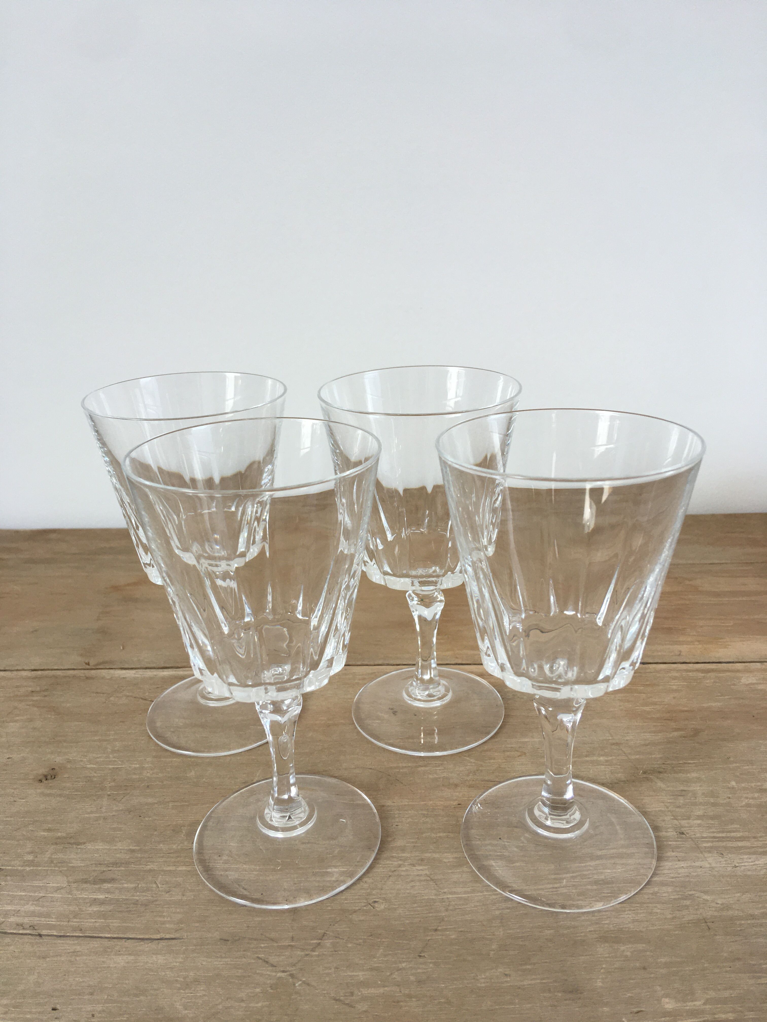 Cristal d'Arques foot glasses model "Versailles"