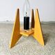 Rocket Desk Lamps In Wood & Glass Crystal By Pokrok Zilina, Poland 1970S