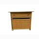 Console vintage en rotin avec tabouret / meuble coiffeuse