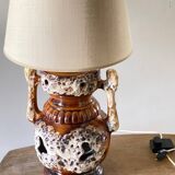 Lamp ceramic fat lava double lighting 70s