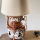 Lamp ceramic fat lava double lighting 70s