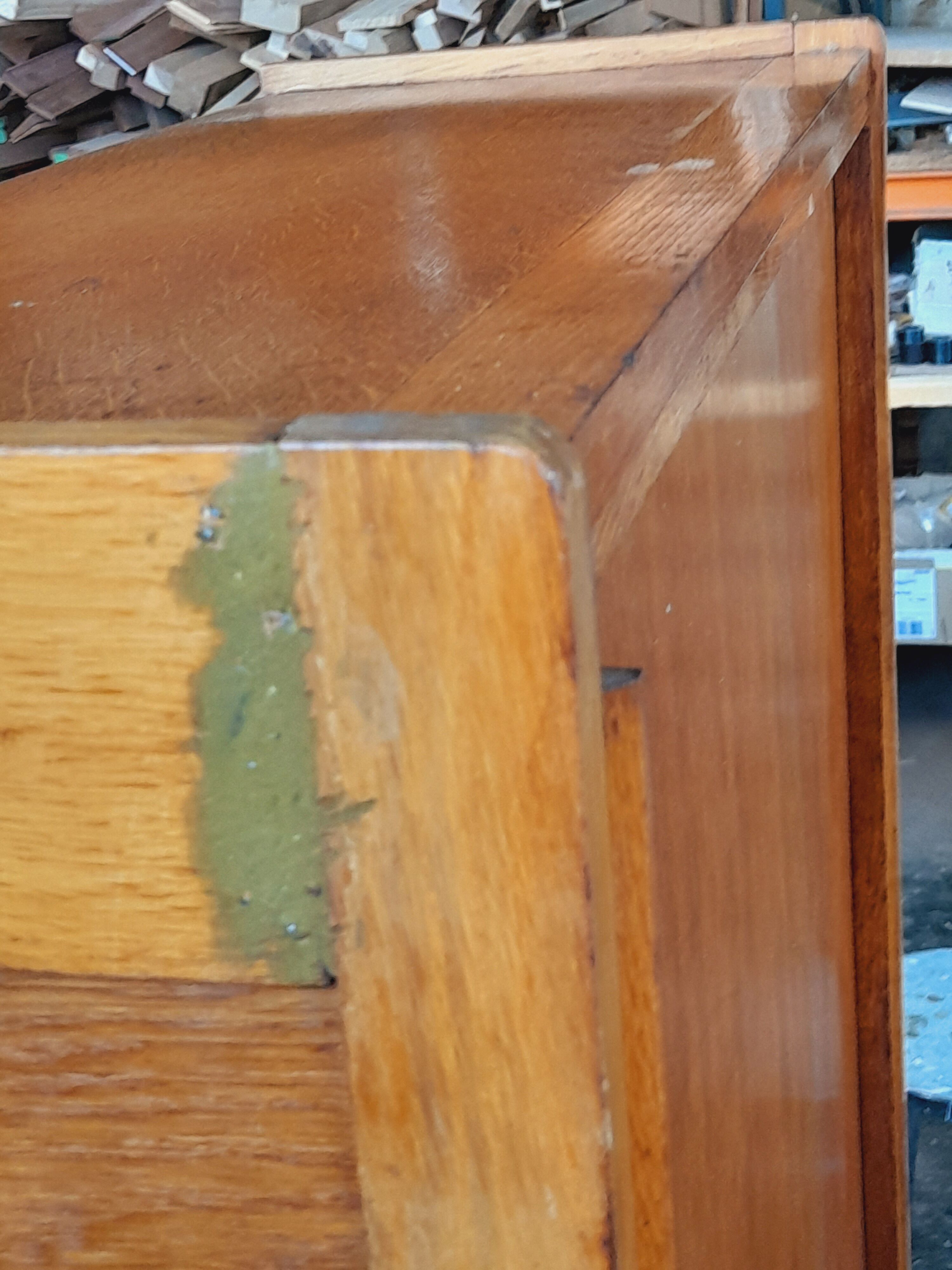 Vintage light sliding cabinet 50s