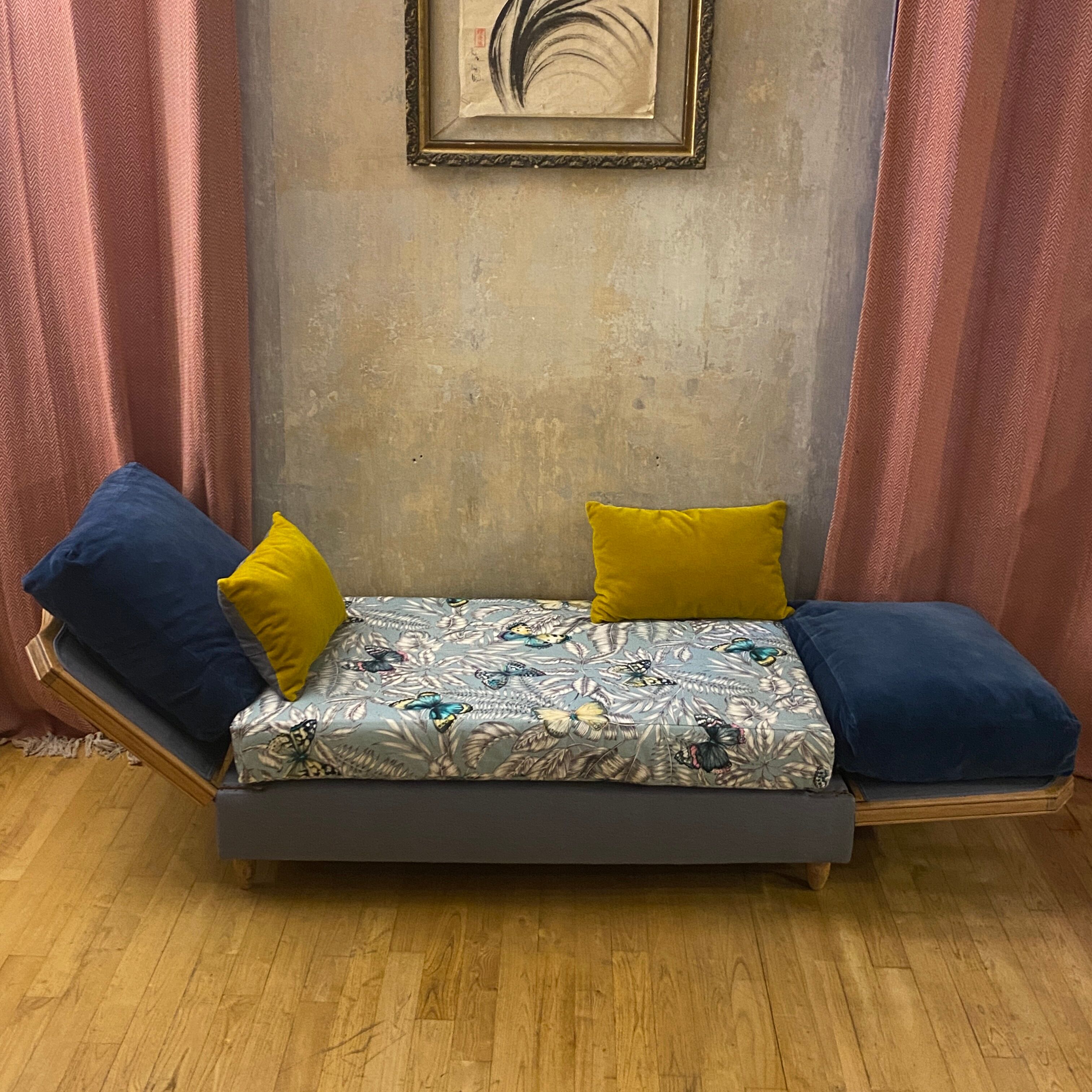 Swallow bench Thevenon Fabric - Completely redone Fabrics Upcycling