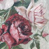 Paire d’huile sur toile « Bouquets de roses »
