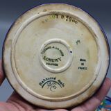2 beautiful ceramic bottle coasters longwy enamels floral decor
