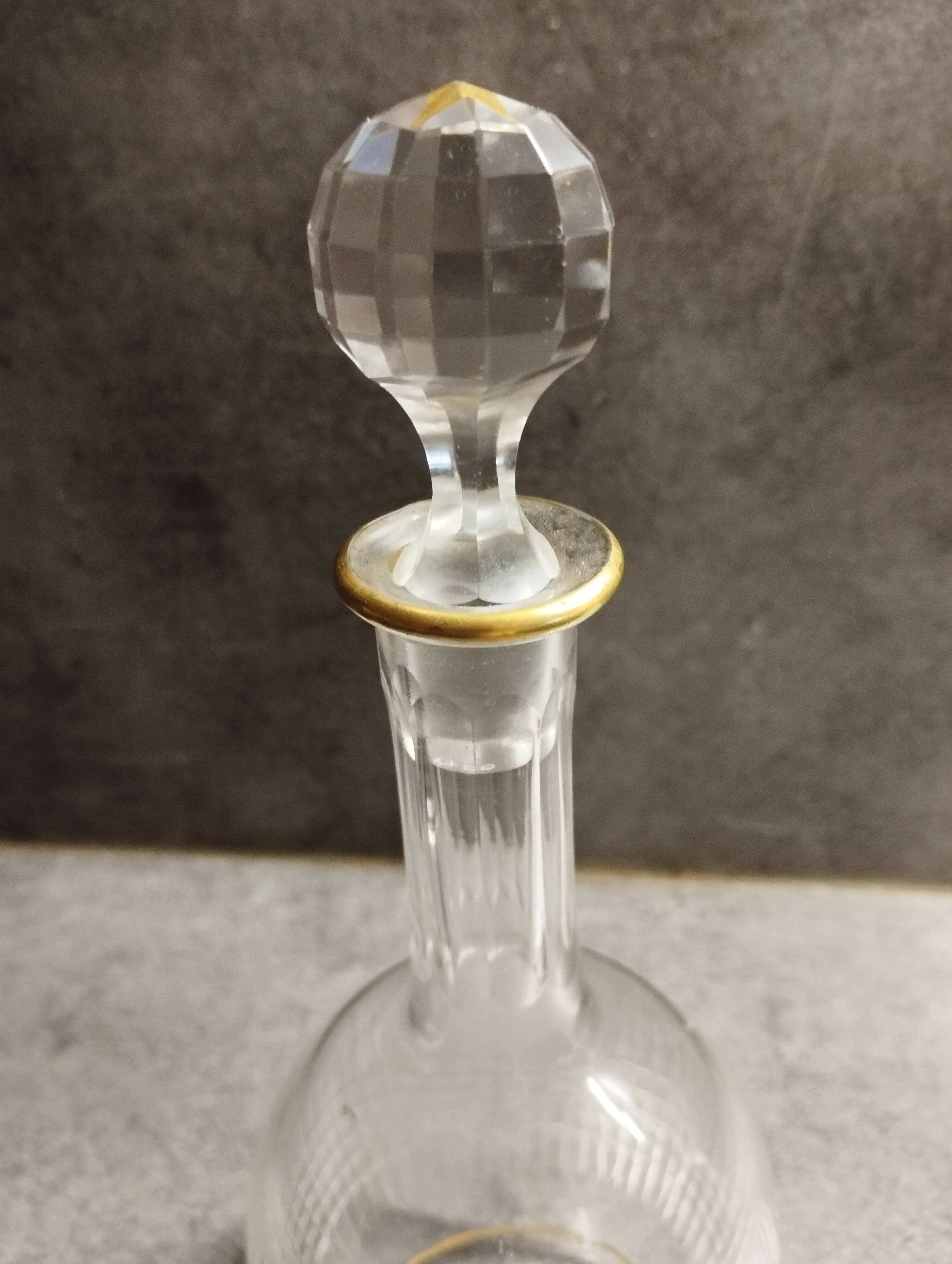 Superb old baccarat crystal liquor decanter, Nancy model, 19th century