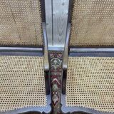 Paire de fauteuils de style Louis XIII os de mouton en cannage.