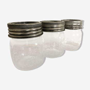 Trio of jars "improved gem" - canada