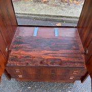 Scandinavian teak wardrobe, circa 1950, 91x65x183cm