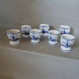 7 antique egg cups