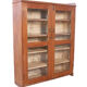 Old art deco showcase in Burmese teak patina original interior swine